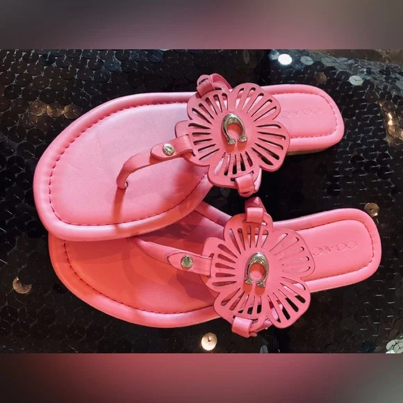 Coach Julia Tea Rose Sandals NWOT - Picture 3 of 13